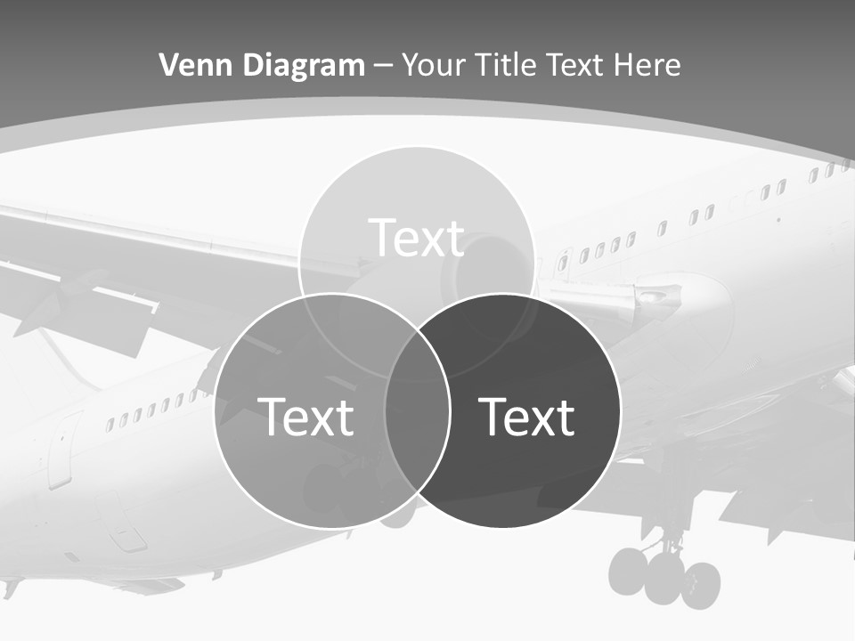 An Airplane Is Flying In The Sky Powerpoint Template PowerPoint Template