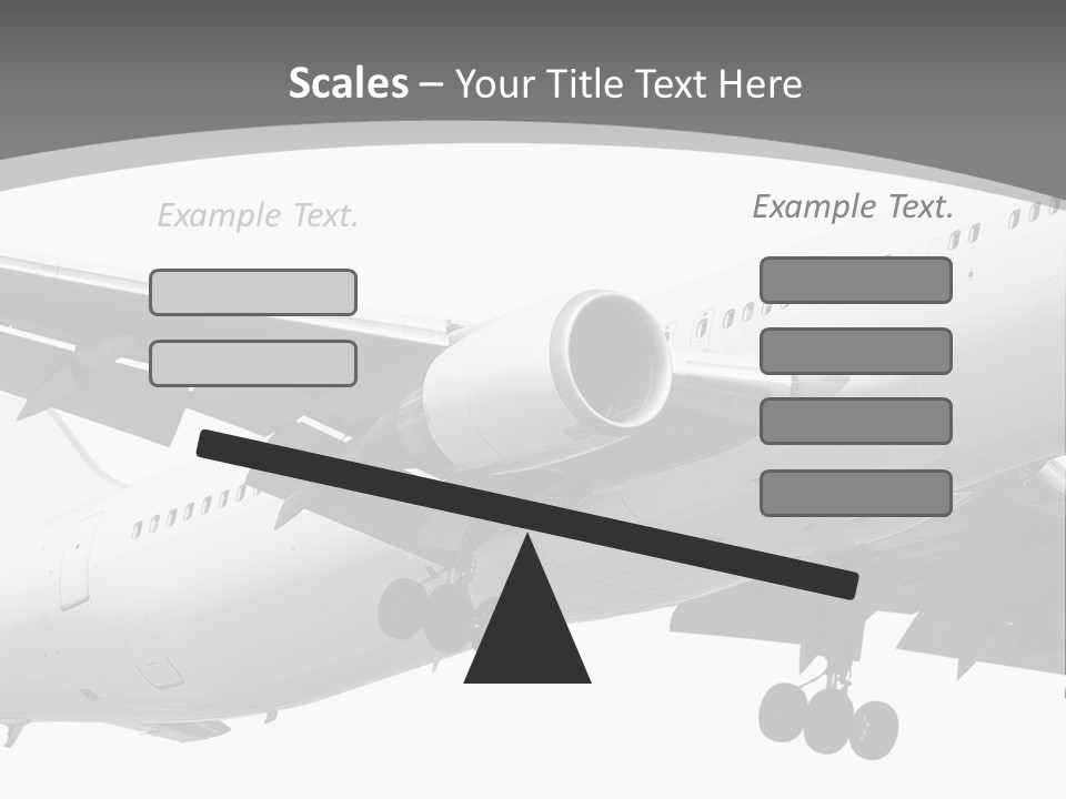 An Airplane Is Flying In The Sky Powerpoint Template PowerPoint Template
