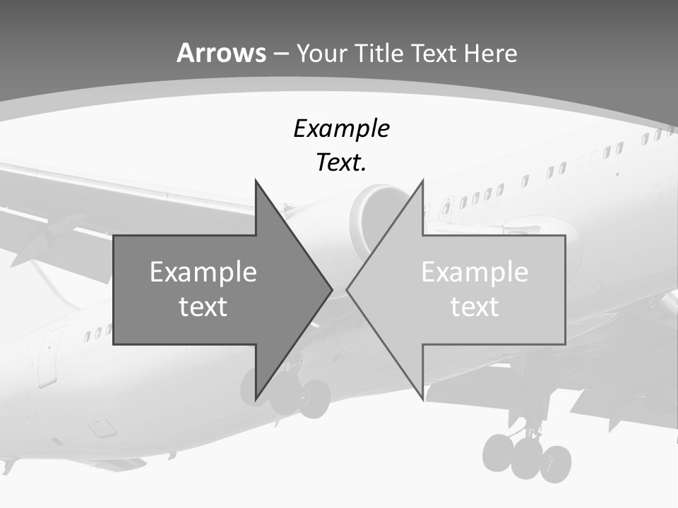 An Airplane Is Flying In The Sky Powerpoint Template PowerPoint Template