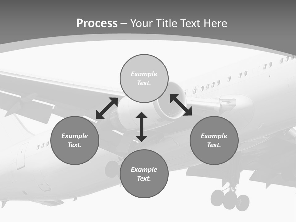 An Airplane Is Flying In The Sky Powerpoint Template PowerPoint Template