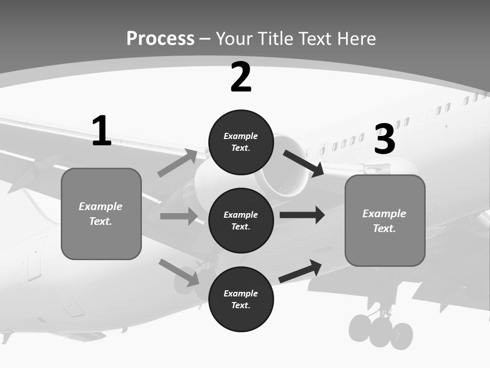 An Airplane Is Flying In The Sky Powerpoint Template PowerPoint Template