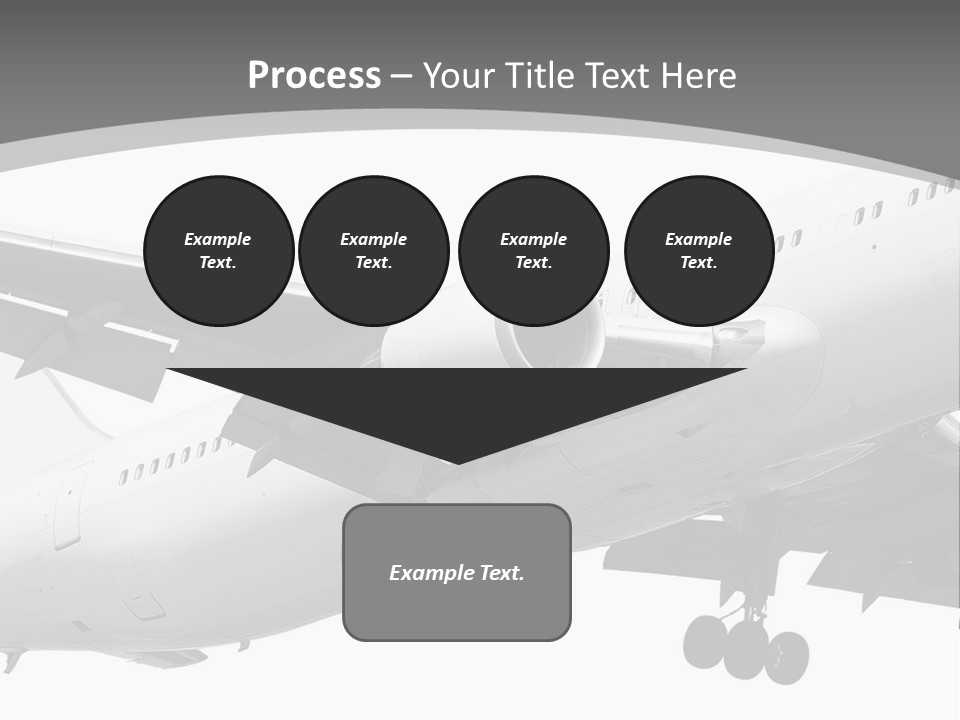 An Airplane Is Flying In The Sky Powerpoint Template PowerPoint Template