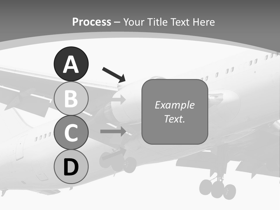 An Airplane Is Flying In The Sky Powerpoint Template PowerPoint Template
