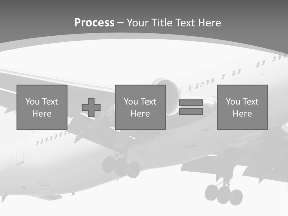 An Airplane Is Flying In The Sky Powerpoint Template PowerPoint Template