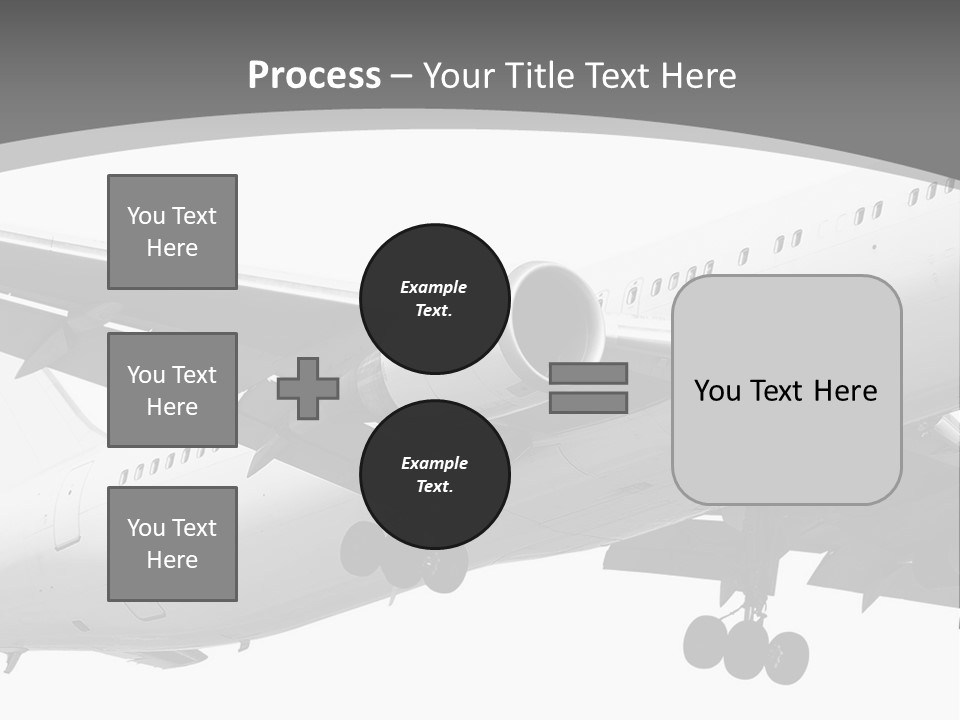 An Airplane Is Flying In The Sky Powerpoint Template PowerPoint Template