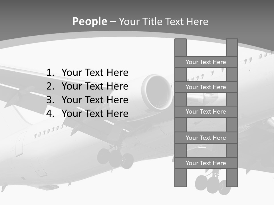 An Airplane Is Flying In The Sky Powerpoint Template PowerPoint Template