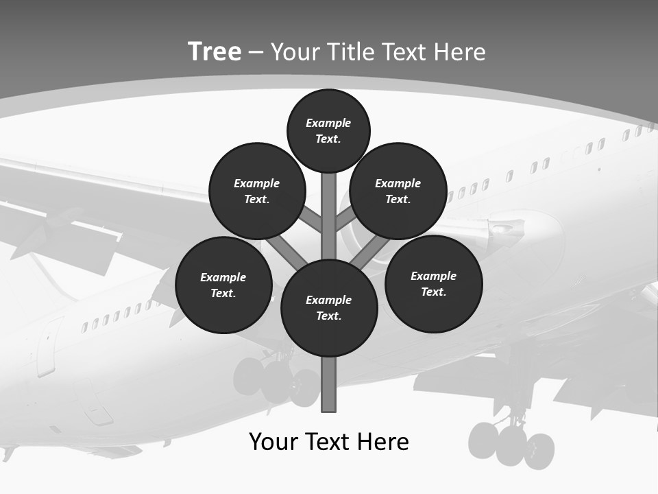 An Airplane Is Flying In The Sky Powerpoint Template PowerPoint Template