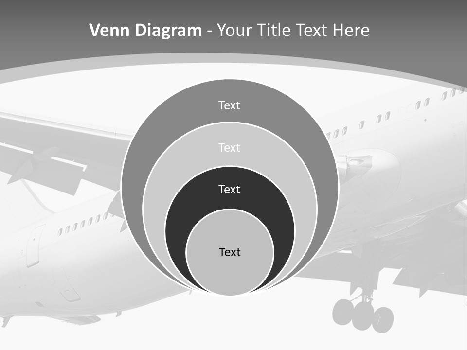 An Airplane Is Flying In The Sky Powerpoint Template PowerPoint Template