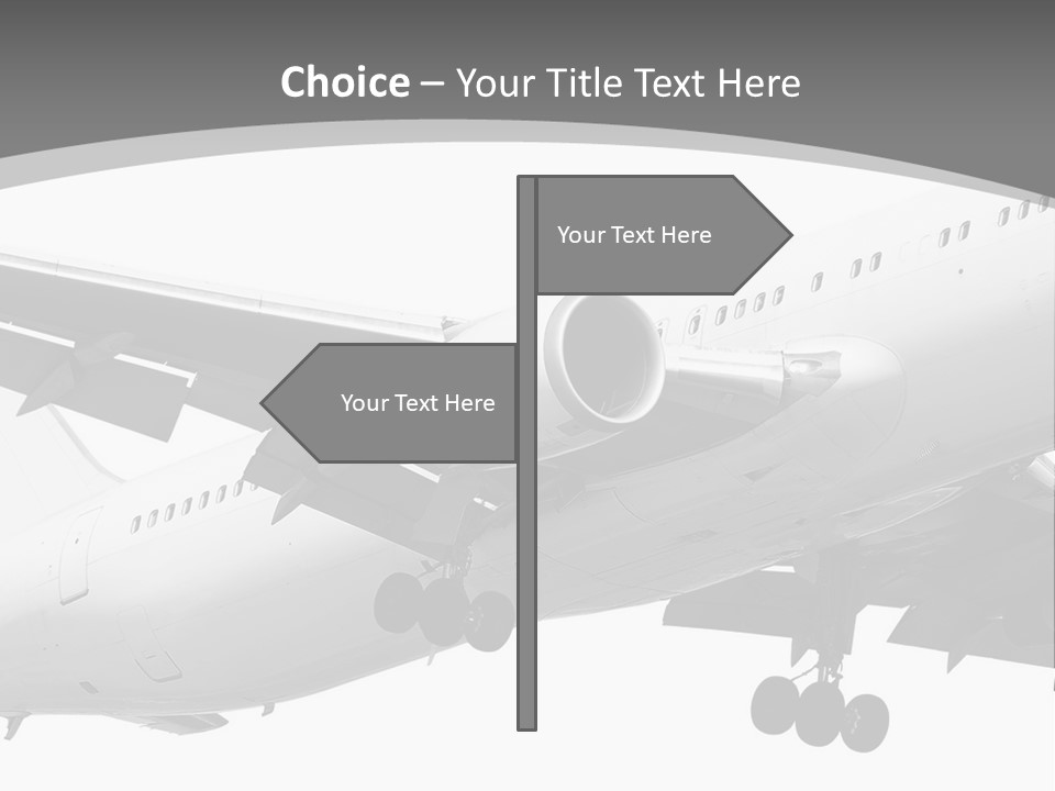 An Airplane Is Flying In The Sky Powerpoint Template PowerPoint Template