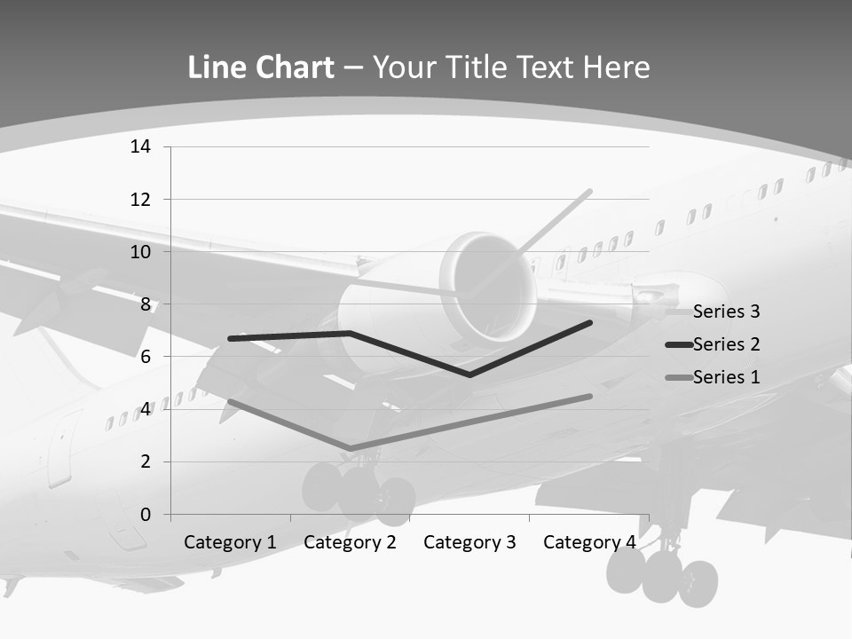 An Airplane Is Flying In The Sky Powerpoint Template PowerPoint Template