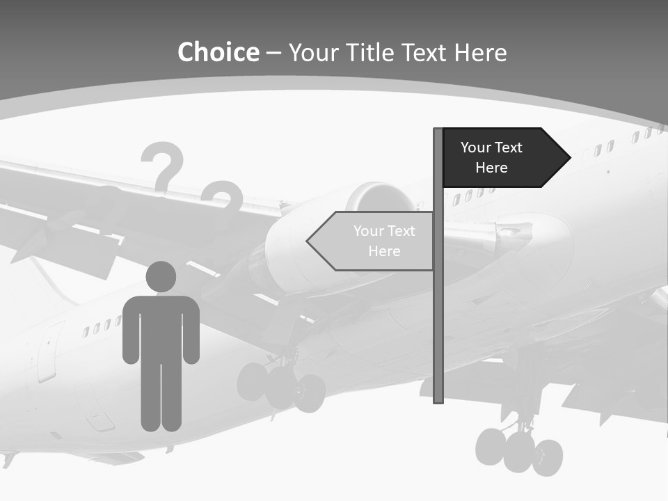 An Airplane Is Flying In The Sky Powerpoint Template PowerPoint Template