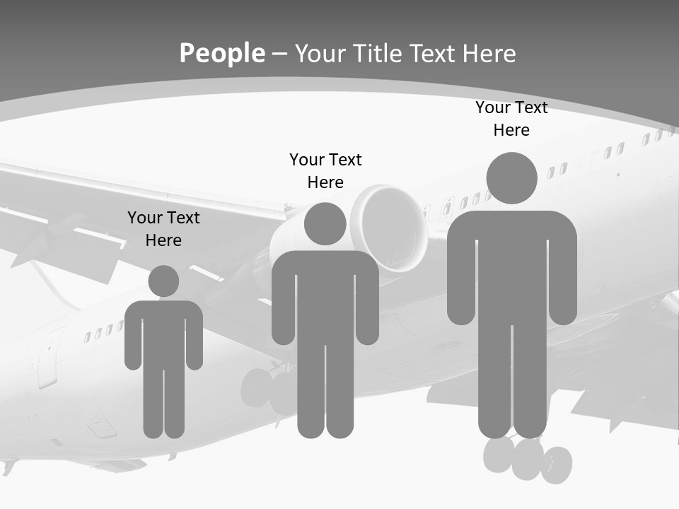 An Airplane Is Flying In The Sky Powerpoint Template PowerPoint Template