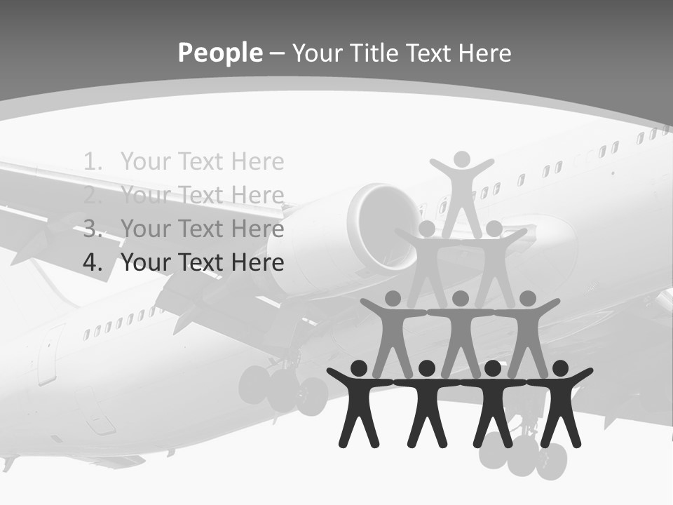 An Airplane Is Flying In The Sky Powerpoint Template PowerPoint Template