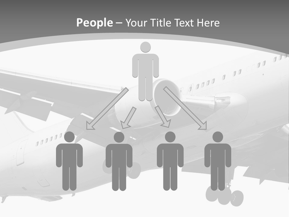 An Airplane Is Flying In The Sky Powerpoint Template PowerPoint Template