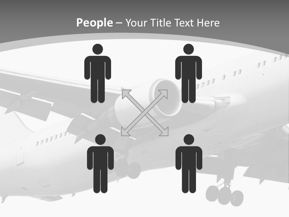An Airplane Is Flying In The Sky Powerpoint Template PowerPoint Template