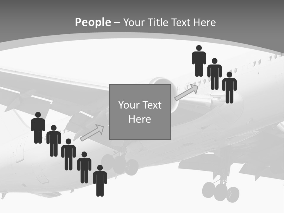 An Airplane Is Flying In The Sky Powerpoint Template PowerPoint Template