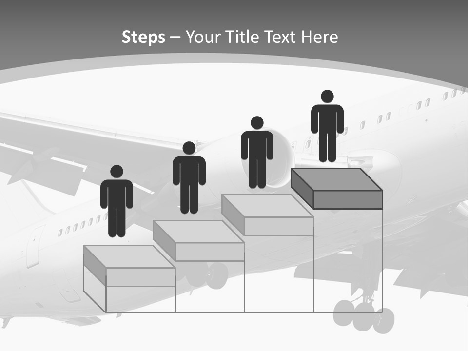 An Airplane Is Flying In The Sky Powerpoint Template PowerPoint Template