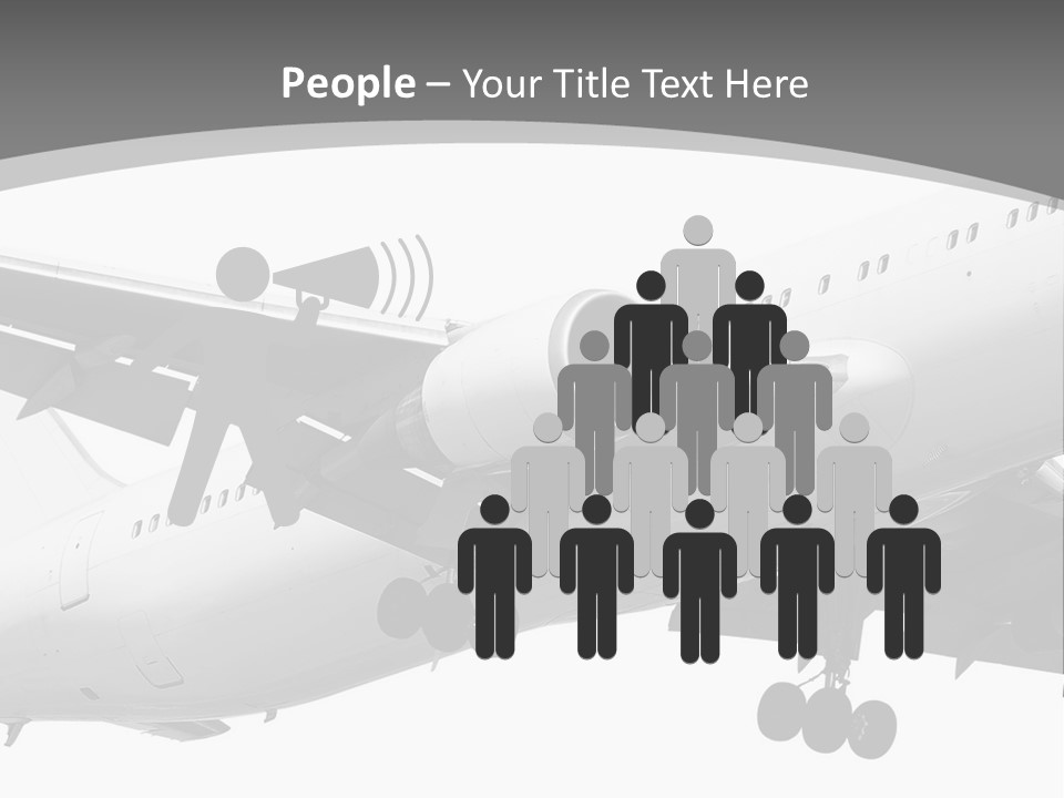 An Airplane Is Flying In The Sky Powerpoint Template PowerPoint Template