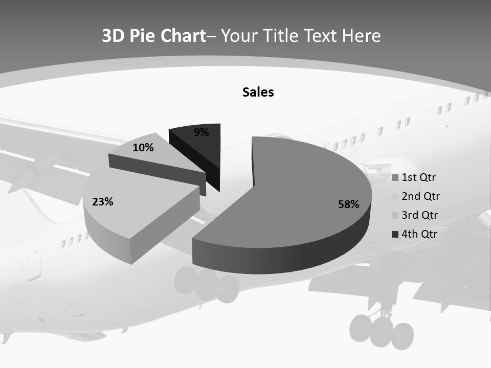 An Airplane Is Flying In The Sky Powerpoint Template PowerPoint Template