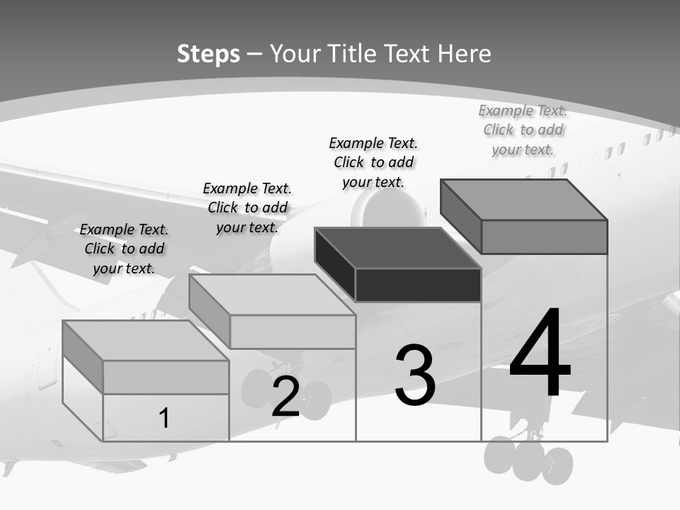 An Airplane Is Flying In The Sky Powerpoint Template PowerPoint Template
