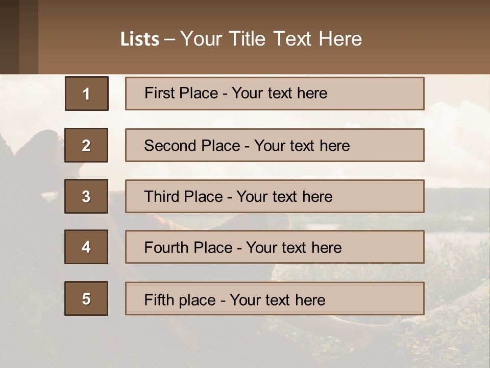 A Woman Sitting On A Tree In A Field PowerPoint Template