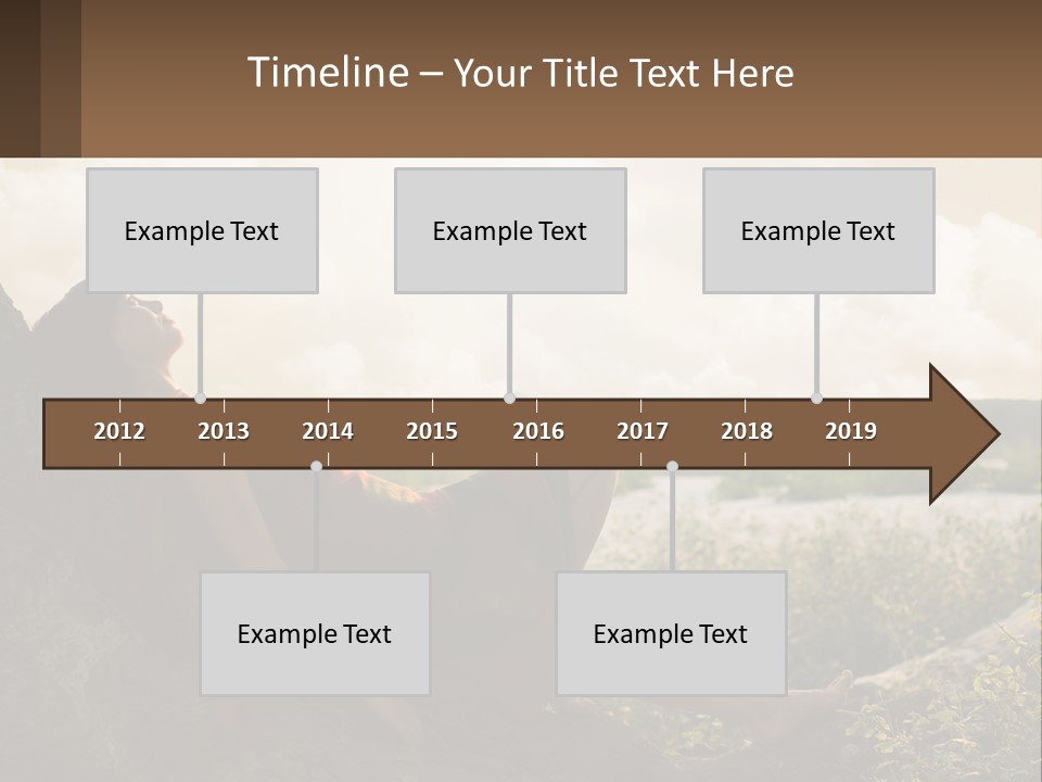 A Woman Sitting On A Tree In A Field PowerPoint Template