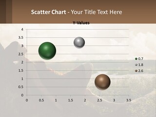 A Woman Sitting On A Tree In A Field PowerPoint Template