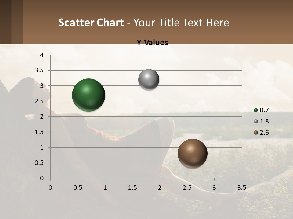 A Woman Sitting On A Tree In A Field PowerPoint Template