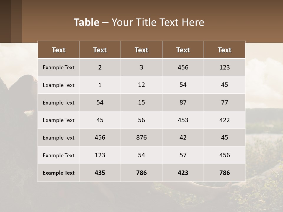 A Woman Sitting On A Tree In A Field PowerPoint Template