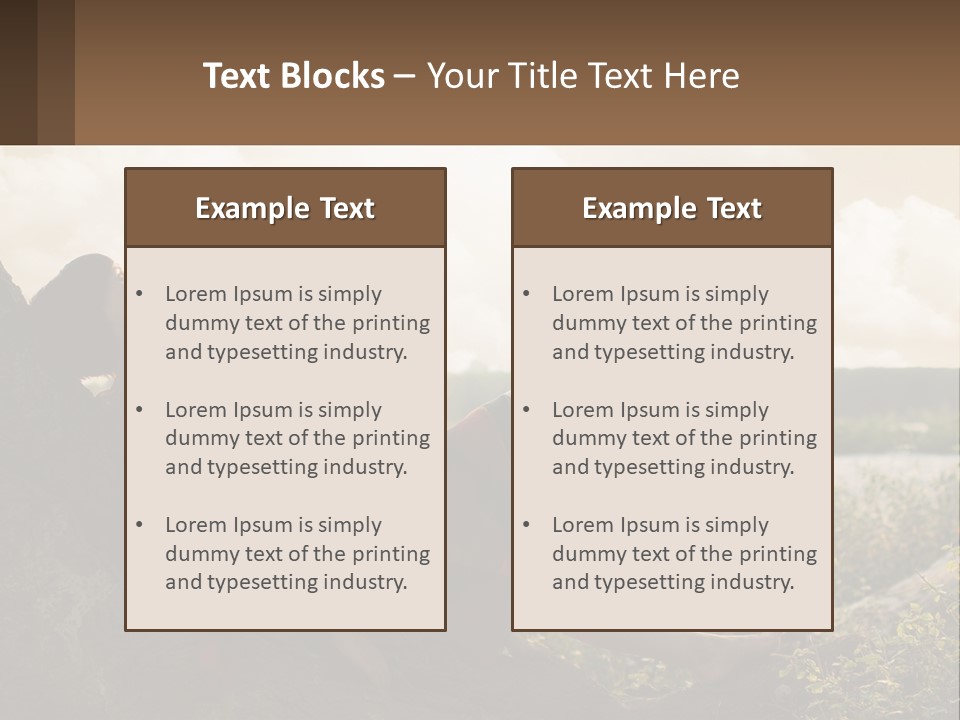 A Woman Sitting On A Tree In A Field PowerPoint Template