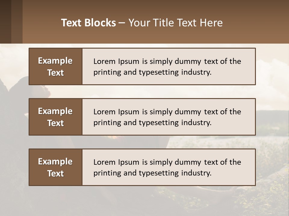 A Woman Sitting On A Tree In A Field PowerPoint Template