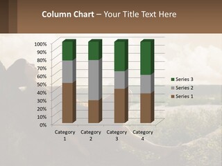 A Woman Sitting On A Tree In A Field PowerPoint Template