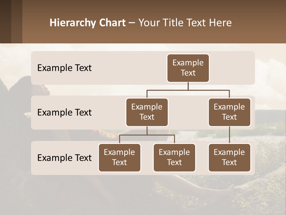 A Woman Sitting On A Tree In A Field PowerPoint Template