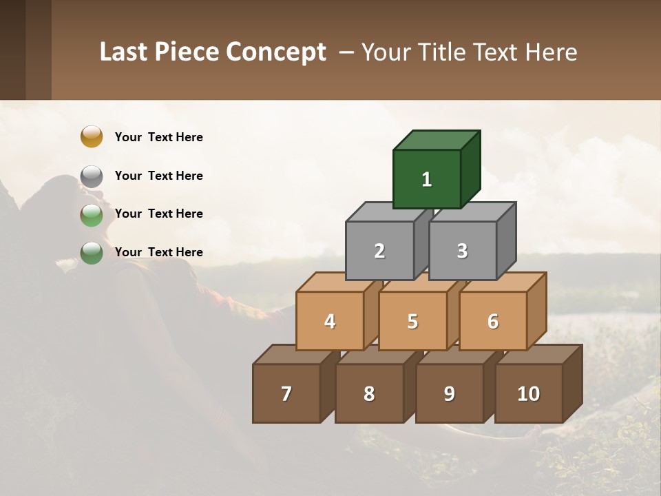 A Woman Sitting On A Tree In A Field PowerPoint Template