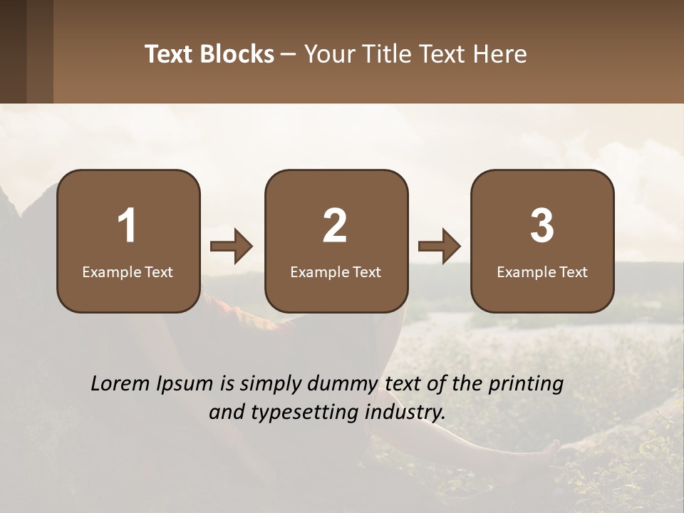 A Woman Sitting On A Tree In A Field PowerPoint Template