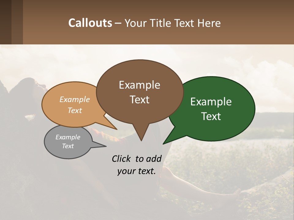 A Woman Sitting On A Tree In A Field PowerPoint Template