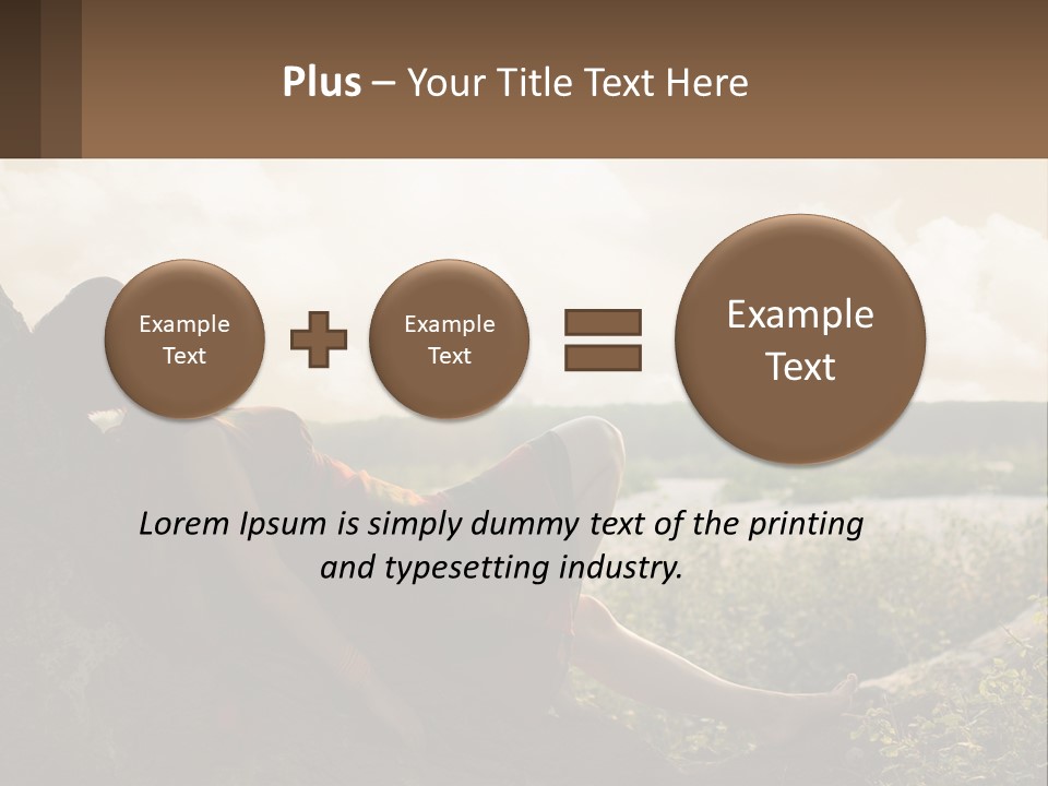 A Woman Sitting On A Tree In A Field PowerPoint Template