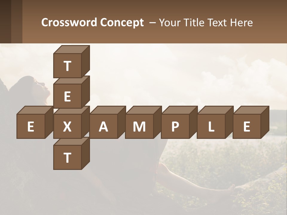 A Woman Sitting On A Tree In A Field PowerPoint Template