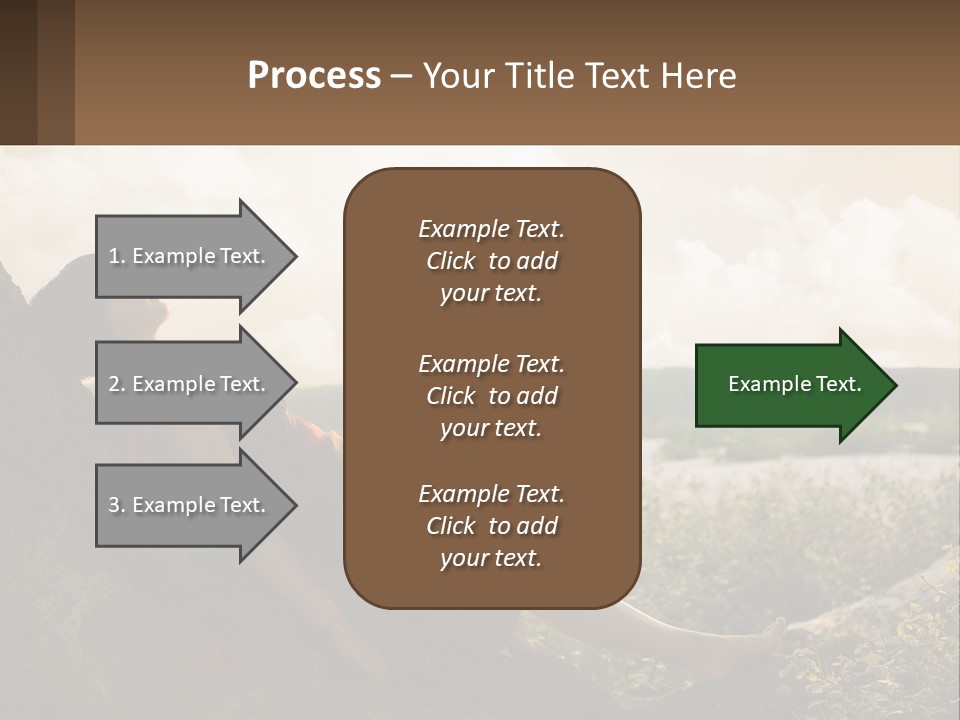 A Woman Sitting On A Tree In A Field PowerPoint Template