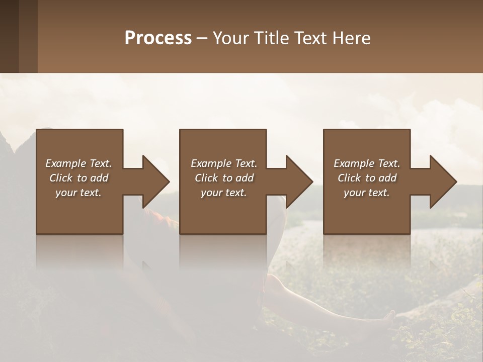 A Woman Sitting On A Tree In A Field PowerPoint Template