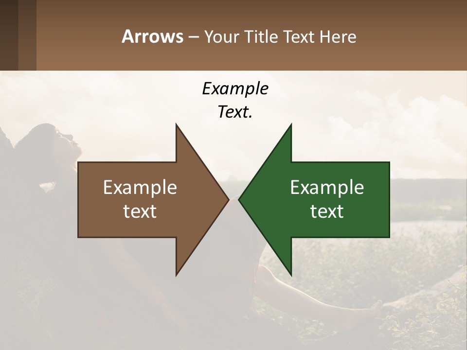 A Woman Sitting On A Tree In A Field PowerPoint Template