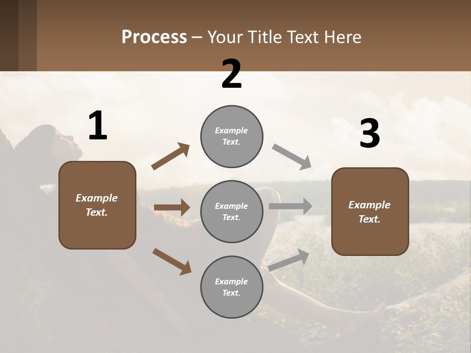 A Woman Sitting On A Tree In A Field PowerPoint Template