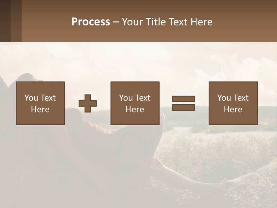 A Woman Sitting On A Tree In A Field PowerPoint Template