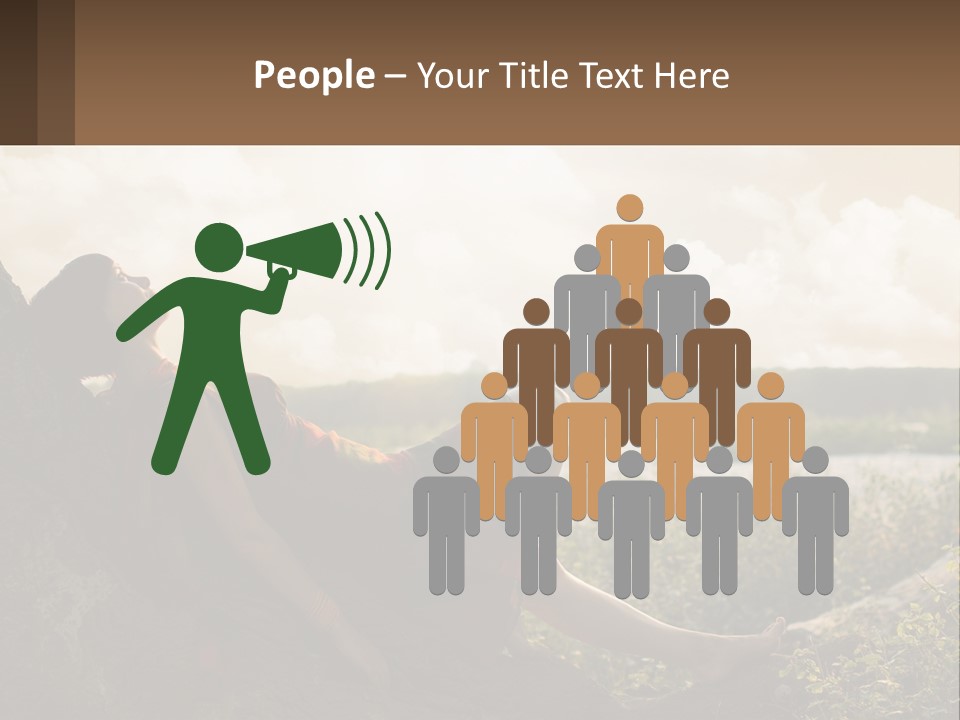 A Woman Sitting On A Tree In A Field PowerPoint Template