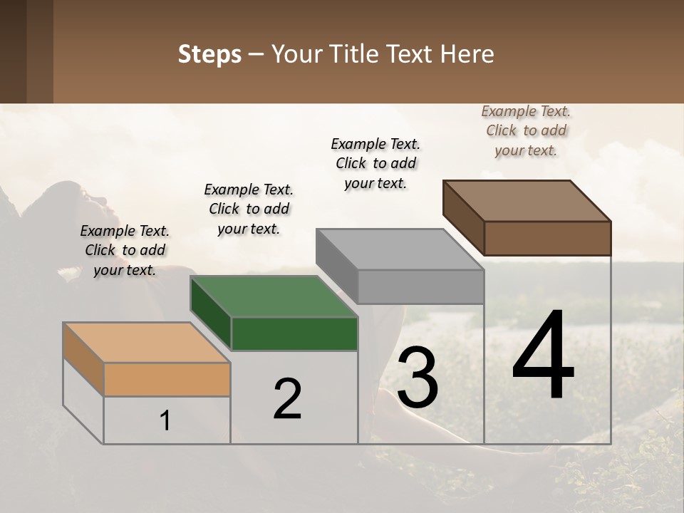 A Woman Sitting On A Tree In A Field PowerPoint Template