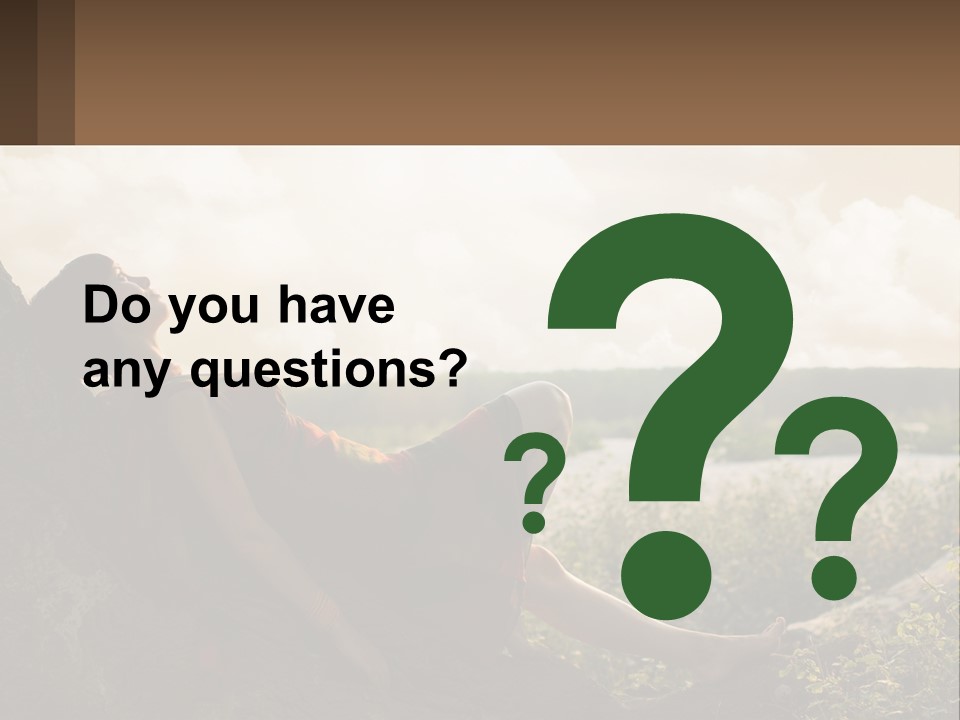 A Woman Sitting On A Tree In A Field PowerPoint Template