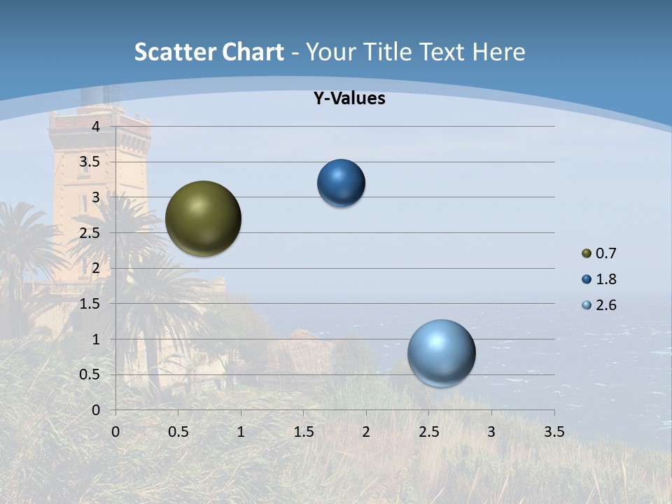 A Lighthouse On A Small Island With Palm Trees PowerPoint Template