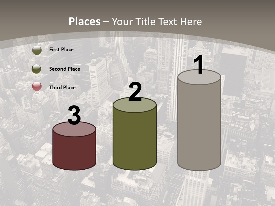 An Aerial View Of A City In Black And White PowerPoint Template