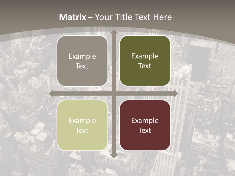 An Aerial View Of A City In Black And White PowerPoint Template