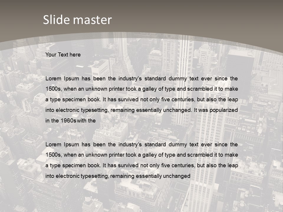 An Aerial View Of A City In Black And White PowerPoint Template